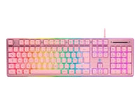 PK75 RGB keyboard 105 keys UK membrane switch USB pink/RGB