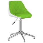 vidaXL drejelig spisebordsstol kunstlæder grøn og hvid