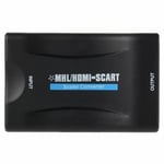 Adaptateur Péritel MHL/HDMI vers Convertisseur AV CVBS Adaptateur de Signal CRT TV, VHS VCR, DVD Support NTSC PAL