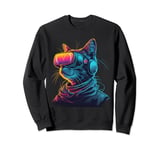 Neon Feline Fantasy Sweatshirt