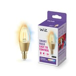 WiZ Filament Tunable Candle [E14 Small Edison Screw] Smart Connected WiFi Light Bulb. 25W Warm to Cool White Light, App Control for Home Indoor Lighting, Livingroom, Bedroom.