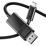 CableGlaxay Câble USB C DisplayPort, Thunderbolt 3 vers DP 1.4, prend en charge 8K@30Hz, 4K@60Hz, 2K@165Hz, compatible avec MacBook Pro/Air, Dell XPS, Surface Book 2, Chromebook-1.8M noir
