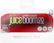 Juice BoomGO Bluetooth Speaker. Wireless Speakers with Bluetooth, 360 Sound and 3 x 2W Speakers. Splashproof, Durable Portable Speaker, Compatible with MP3, Tablet & Mobile Devices - Red