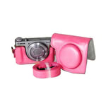 Canon PowerShot G9 X / S110 / S120 Unikt läder skydd - Rosa