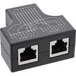 InLine® Cat.5e STP Adaptateur en T avec connecteur RJ45 Femelle vers 2 Prises RJ45 Femelles