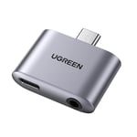 Ugreen USB-C til mini jack 3,5 mm lydadapter - Grå