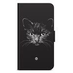 Samsung Galaxy Note 10 Plus Plånboksfodral - Svart/vit katt