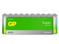 GP Batteries Super Alkaline GP15A, Engångsbatteri, AA, LR06, Alkalisk, 1,5 V, 20 styck, Cd (kadmium), Hg (kvicksilver)