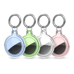 [4-Pack] AirTag Skal Vattentätt - Transparent/Blå/Grön/Rosa