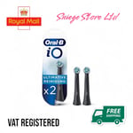 Oral-B IO Ultimate Clean Replacement Brush Heads - Black - (2 Pack) NO BOX