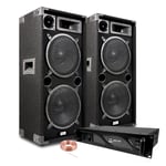 Pack Sonorisation IBIZA SOUND STAR 210 - DISCO BOX, Amplificateur BM SONIC 2000W TOTAL - Bass-Reflex 2 Boomers 25cm - 3 voies