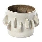Bloomingville Flower Pots, Stoneware, White, 7" Round