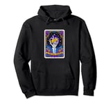 The Bad Show Tarot Card Funny Skeleton Halloween Magic Pullover Hoodie