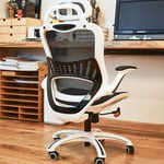 ZJZ Office Chair PU Leather Desk Gaming Chair, Ergonomically Adjustable Racing Chair, Tasks Swivel Executive Computer Chair Durable and Stable