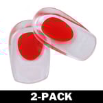 Hälinlägg / Skoinlägg i Silikon Transparent 35-39 Röd 2-Pack