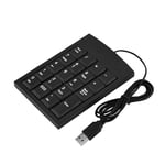Weiyiroty USB Number Keypad, 15 Keys Numeric Keyboard, Portable Ultra-thin Numeric Keypad External Wired Universal Keyboard for Laptop/PC/Desktop Computers, Mechanical Feel/Free-drive/Plug and Play