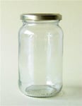 1LB / 380ML  GLASS JAM JARS X 112 COMPLETE WITH GOLD LIDS NEW