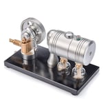 deguojilvxingshe Steam Engine Kits for Adults, Metal Retro Engine Steam Engine Model with Aluminium Alloy Base Boiler Alcohol Lamp