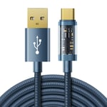 Joyroom USB-A til USB-C-kabel med hurtiglading 3A, 2m - Blå