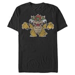 Nintendo Men's Just Bowser T-Shirt, Black, Large