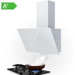 Hotte Tactile Inclinee 60cm 700m3/h Classe a+ 3 Vitesses Recyclage Ou Evacuation Verre Blanc-TV1360W - White - Topstrong