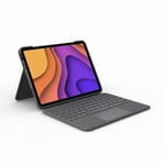 Logitech - 920-009966 - Folio Touch etui clavier pour iPad Air 4e/5e gen, 2020/2022, Clavier Pan Nordique QWERTY - Gris