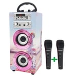 DYNASONIC (3º génération Karaoke Micro, Cadeau Fille Enfant Original et joet, Jouet Modèle 025-17, USB, Portable, Rechargeable