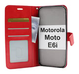 Crazy Horse Wallet Motorola Moto E6i (Röd)