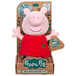 Peppa Pig Plush in Red Dress 100% Recycled Soft Toy 18 cm Tall for 18 Months+