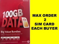 NEW Vodafone Sim Card ✔Pay As You Go✔ PAYG buy 2 for 88p per customer