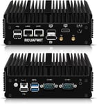 Mini Pc Industrial Fanless 12Th Gen N100,Micro Ordinateur Bureau Desktop Computer,Dual I226V 2.5Gbe Lan,2 Com,Wifi/Bt,3 Display,Barebone,No Ram No Storage