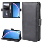 Weeksu Good Retro Simple Ultra-thin Magnetic Leather Case with Holder & Card Slots & Lanyard for iPhone XI (2019)(Black) (Color : Dark Blue)