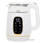 Vattenkokare LED med temperaturkontroll 1,7L - Vit