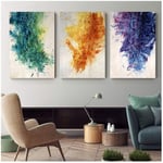 YHJJ Colorful Abstract Canvas Wall Art Deco Poster Nordic Canvas Print Painting Modern Art Decoration Picture Living Room Decor 15.7”x 19.6”(40x50cm) x3 No Framed