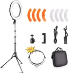RL-18 Camera Photo Video 18 55W 240PCS LED 5500K Dimmable Photography Ring Video Light for Camera Fill Light