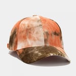 CHENGWJ Casquette de baseball d'hiver en velours côtelé Tie-Dye pour homme et femme Couleur bonbon