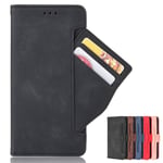 MingMing Wallet Case for Realme 7 Pro Case, Retro Style Wallet Magnetic Cover with Credit Card Slots and Flip Stand, Leather Phone Case Compatible with Realme 7 Pro, Black