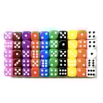 100-pack Tärning / Tärningar - Sexsidig för Party/Spel/Pussel Multicolor multifärg