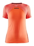 Craft Vent Mesh T-Shirt Orange Dam - Storlek Small