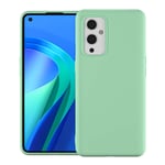 Foluu Case for OnePlus 9 5G Case, Liquid Silicone Gel Rubber Bumper Case with Soft Microfiber Lining Cushion Slim Hard Shell Shockproof Protective Cover for OnePlus 9 5G (Green)