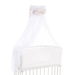 Babybay - Ciel de lit coton organique pour berceaux Cododo Babybay - Beige à pois dorés