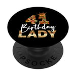 41th birthday lady gift for her forty-first bday woman PopSockets Swappable PopGrip