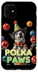 Coque pour iPhone 11 Blue Heeler Jouet de jongleur pour chien de bétail australien Motif pattes