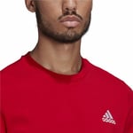 Kortærmet T-shirt til Mænd Adidas Essential Logo Rød XS