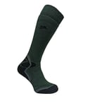 Dr Hunter - Mens Merino Wool Long Knee High Padded Heel Green Socks - Dark Green Cotton - Size 6.5-8 (UK Shoe)