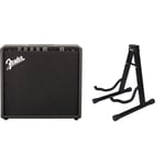 Fender Mustang LT 25, Combo Guitar Amp, 25W, Suitable For Electric Guitar, Black & KEPLIN Guitar Stand A Frame Foldable Universal Fits All Guitars Acoustic Electric Bass Stand A (Guitar Stand)