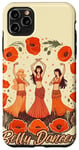 Coque pour iPhone 11 Pro Max Belly Dancer Art Retro Bellydance Fleur de coquelicot rouge