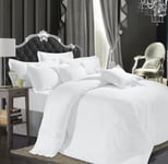 Sapphire Collection Egyptian Cotton 800 ''TC Hotel White Bedding Set Duvet Cover Solid (King)