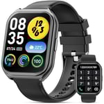 Montre Connectée Homme Femme, 1.85" HD Smartwatch avec Appels Bluetooth, 100+ Modes Sportifs, Montre Podometre de Cardiofrequencemetre Sommeil, Montre Intelligente Compatible Android iPhone (Noir)
