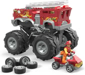 Broken Box Mega 5-Alarm Monster Trucks Construction Set 284 pcs Hot Wheels HHD19
